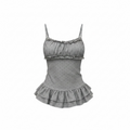 Mesh peplum cami