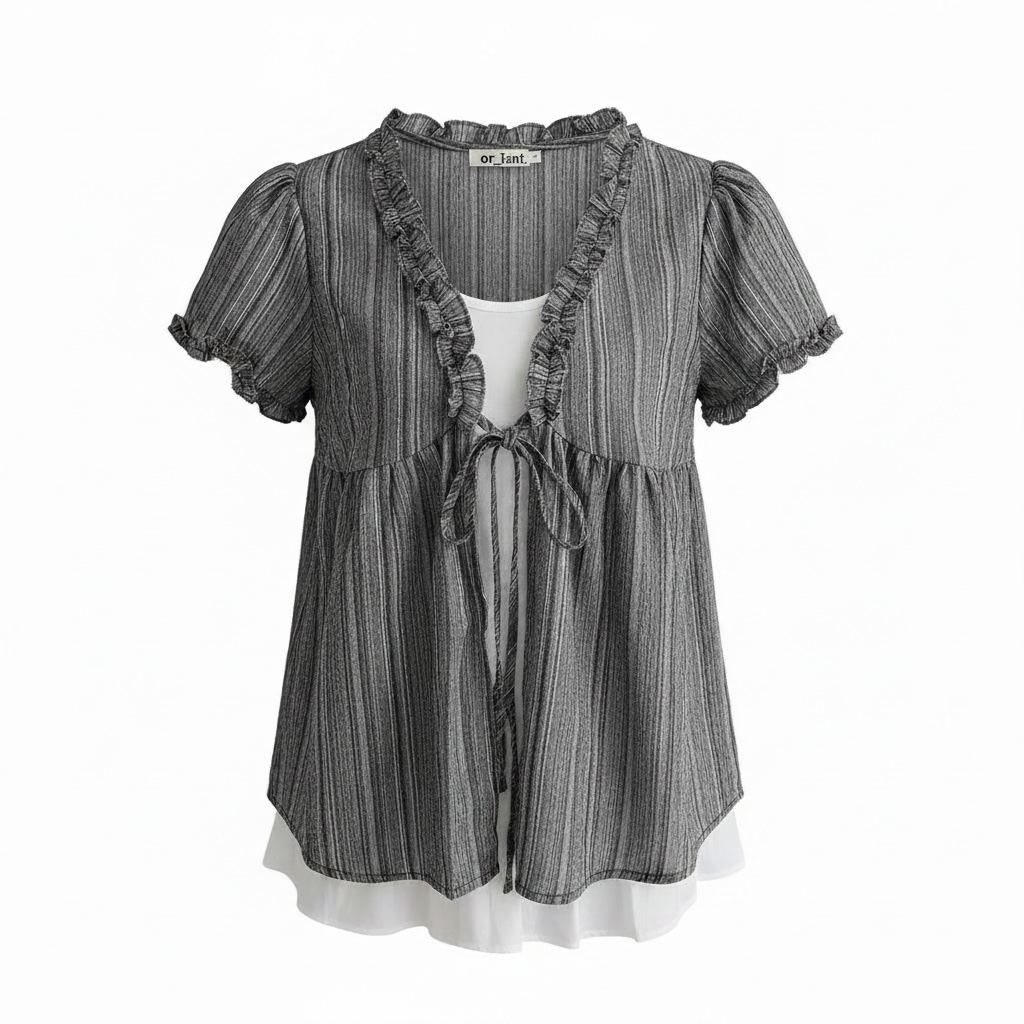 Ribbed Babydoll Cardigan