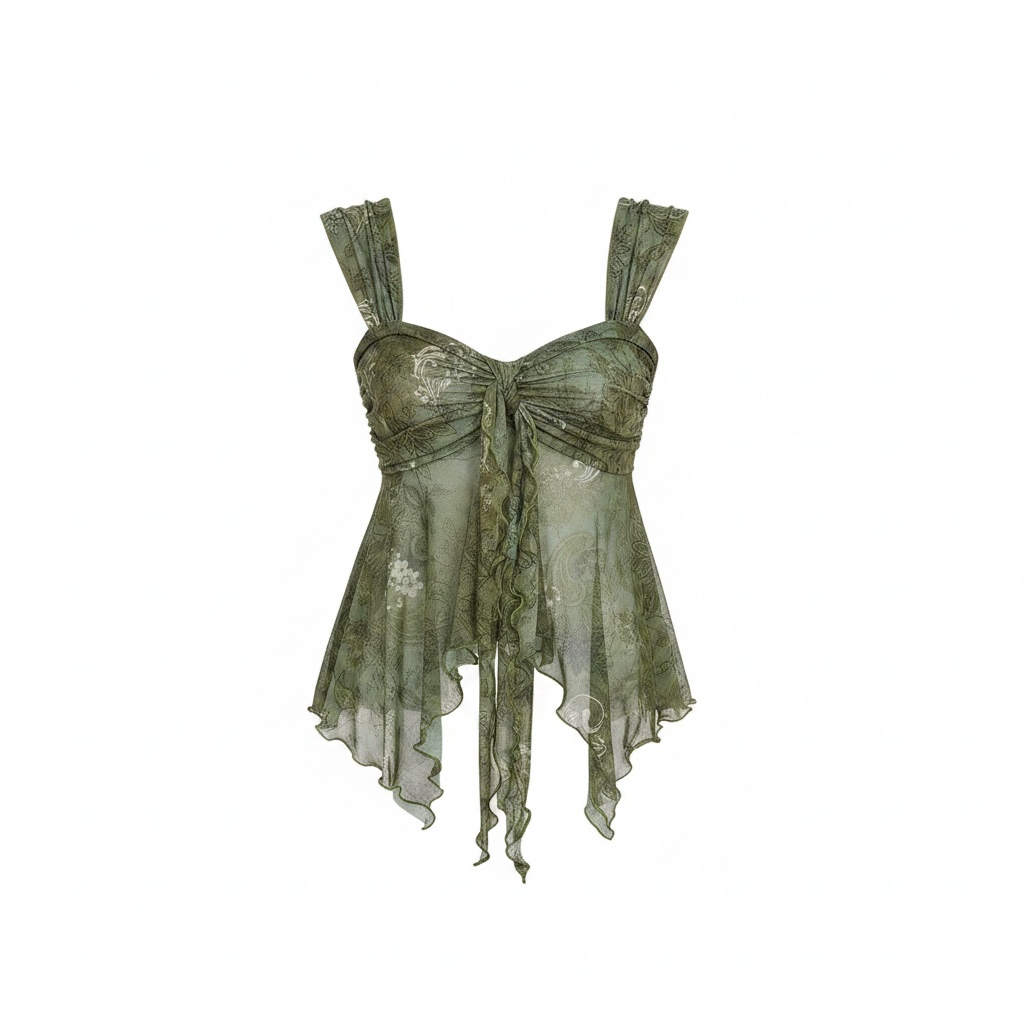 Fairycore Ruffled Tank Top