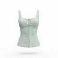 Tie front knit tank
