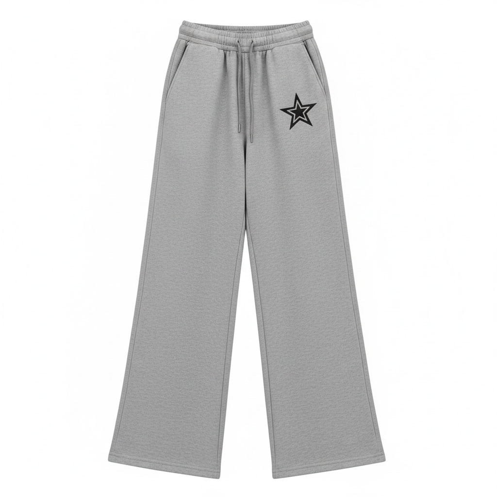 Wide-Leg Graphic Sweatpants
