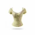 Floral Embroidered Milkmaid Top