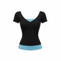 Layered V-neck fitted top
